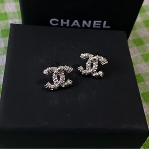 Chanel Earrings with Distinctive CC Logo Embellishment